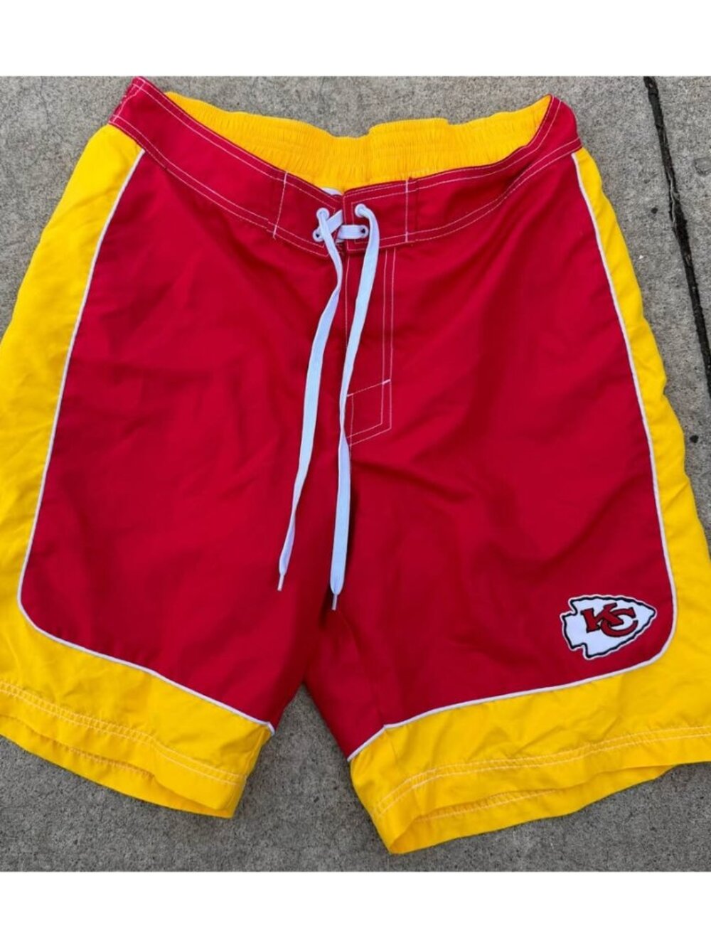 NFL team apparel chiefs swim shorts. Men’s large